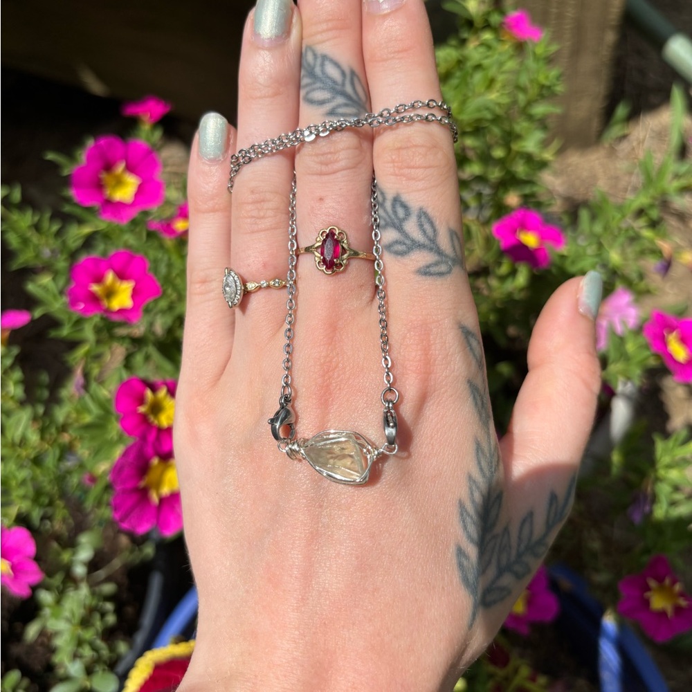 Green Amethyst Mini Interchangeable Necklace - image 3